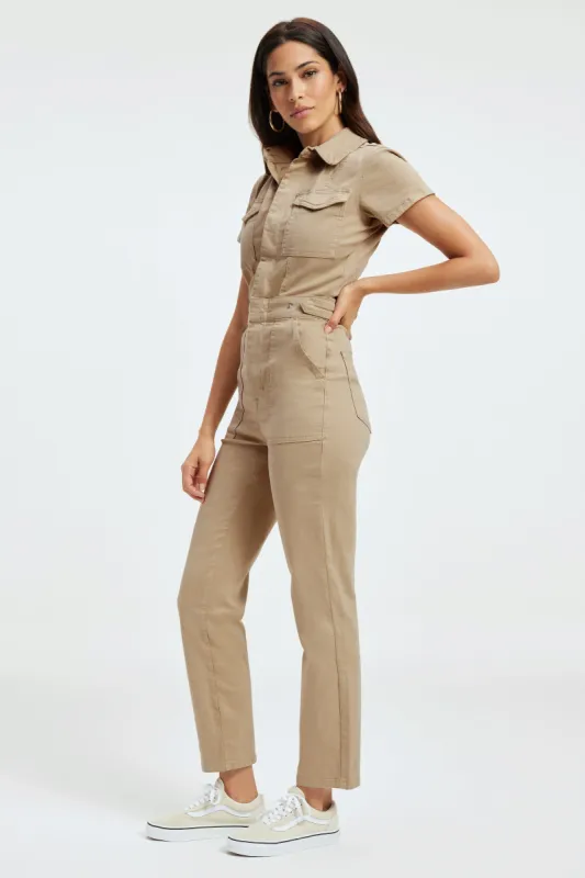 THE FIT FOR SUCCESS JUMPSUIT | POSTALKHAKI003 sold by Good American