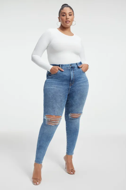 GOOD LEGS SKINNY  JEANS | INDIGO439 sold by Good American