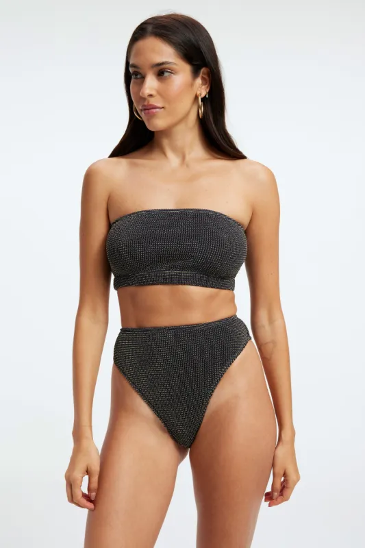 ALWAYS FITS METALLIC BIKINI BAND | BLACK001 sold by Good American