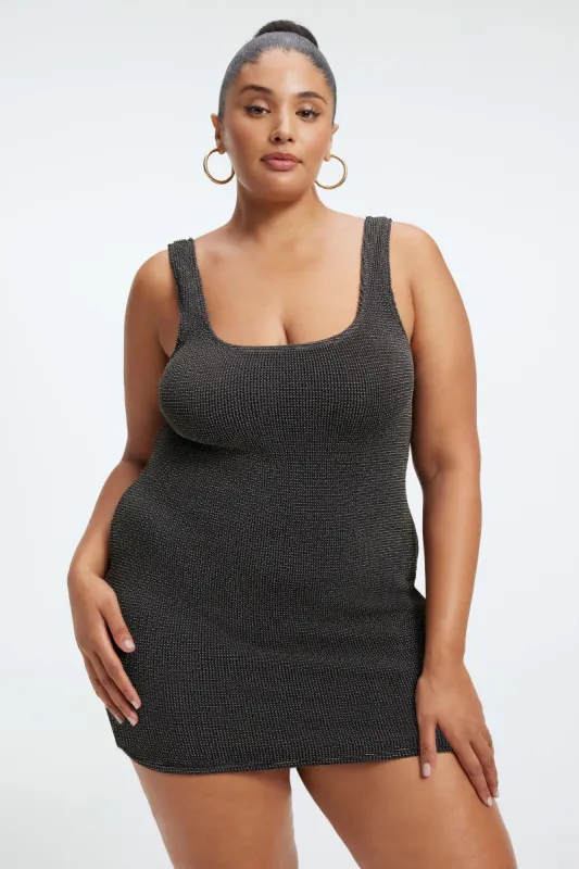 ALWAYS FITS METALLIC SCULPT DRESS | BLACK001 sold by Good American