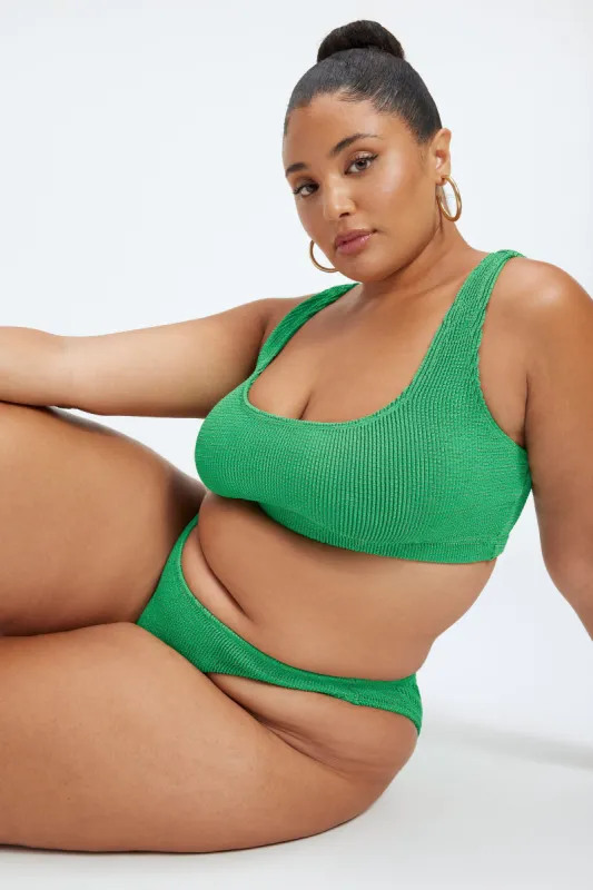 ALWAYS FITS METALLIC SCOOP TOP | SUMMER GREEN002 sold by Good American