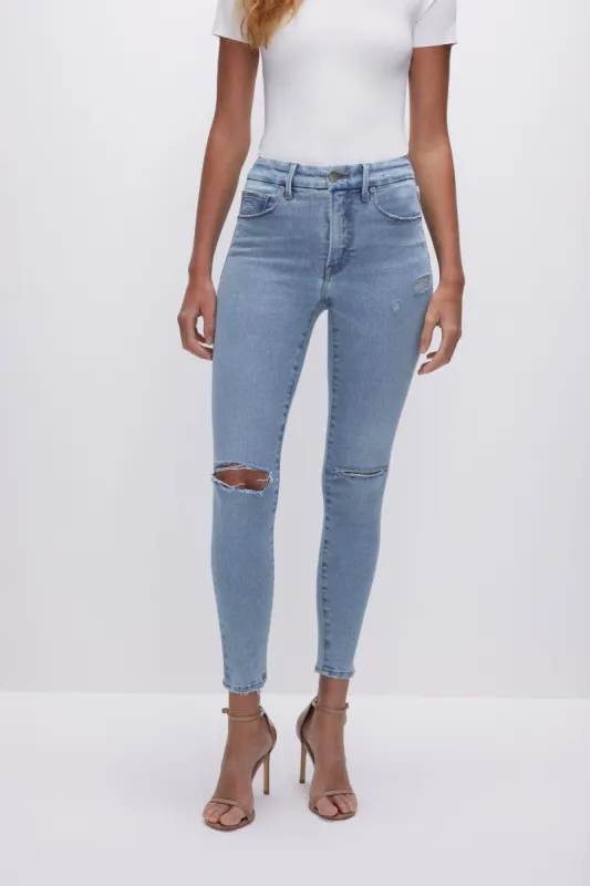 GOOD WAIST SKINNY CROPPED JEANS | INDIGO458 sold by Good American