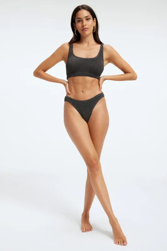 ALWAYS FITS METALLIC BIKINI BOTTOM| BLACK001 sold by Good American