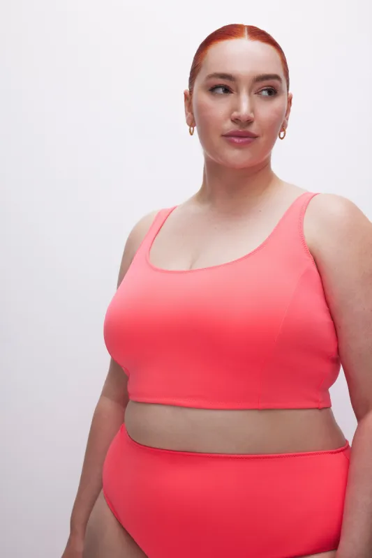 COMPRESSION SWIM TANK | FIERY CORAL 002 made by Good American