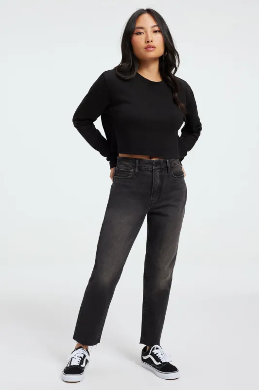 GOOD PETITE GIRLFRIEND JEANS | BLACK225 sold by Good American