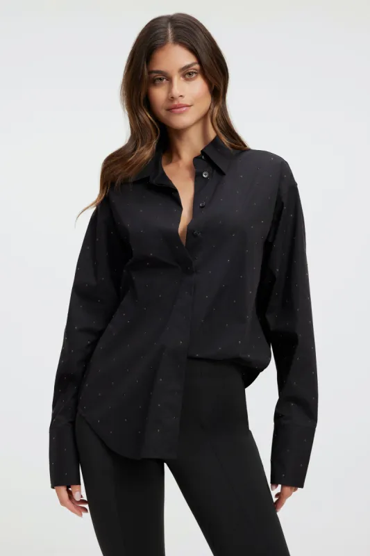 CRYSTAL GOOD SHIRT | BLACK001 sold by Good American