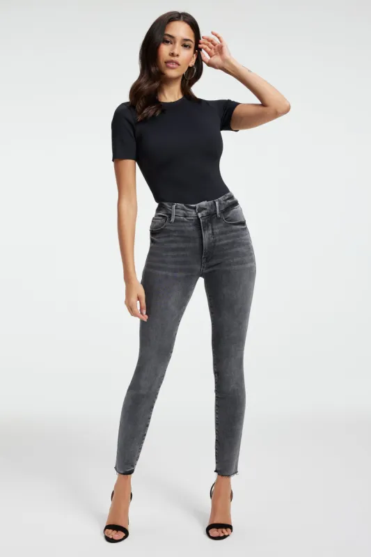 GOOD LEGS CROPPED JEANS| BLACK215 sold by Good American