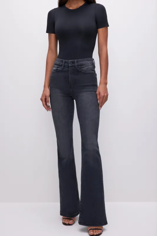 ALWAYS FITS GOOD LEGS FLARE JEANS | BLACK255 sold by Good American