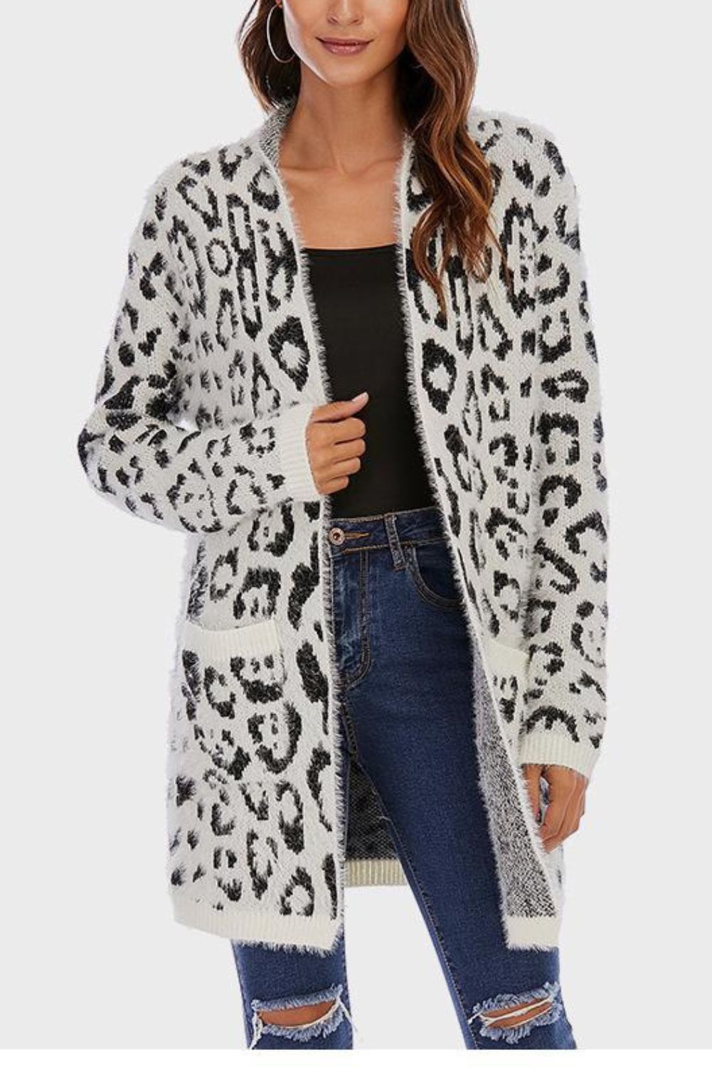 'Dola' Leopard Knitted Cardigan (3 COLORS) sold by Goodnight Macaroon