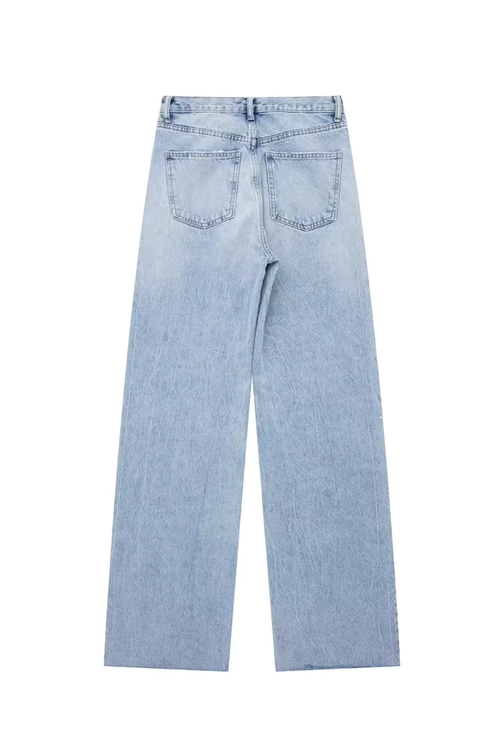 'Dani' High-Waist Washed Ripped Wide Leg Jeans (2 Colors) sold by Goodnight Macaroon product image thumbnail 4
