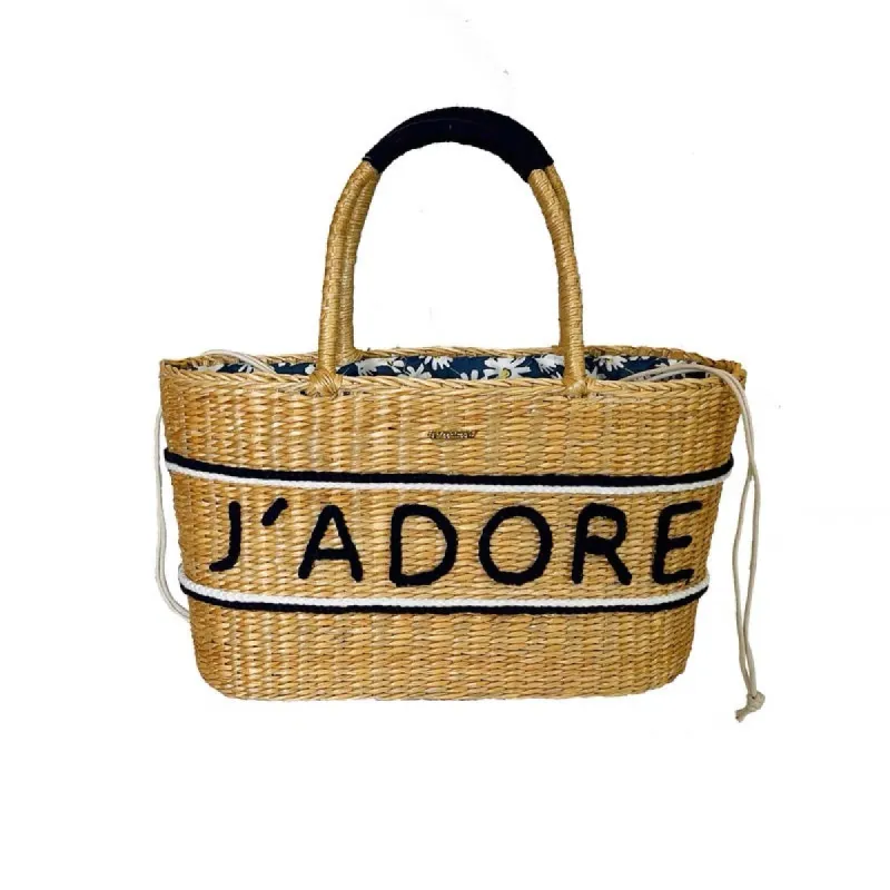 'Pipi' Personalized Straw Bag sold by Goodnight Macaroon