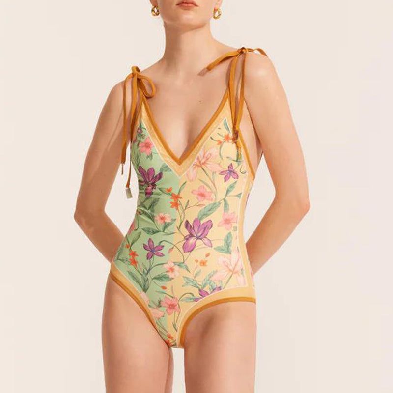 Floral One Piece Swimsuit & Skirt #165881 sold by Goodnight Macaroon product image thumbnail 3