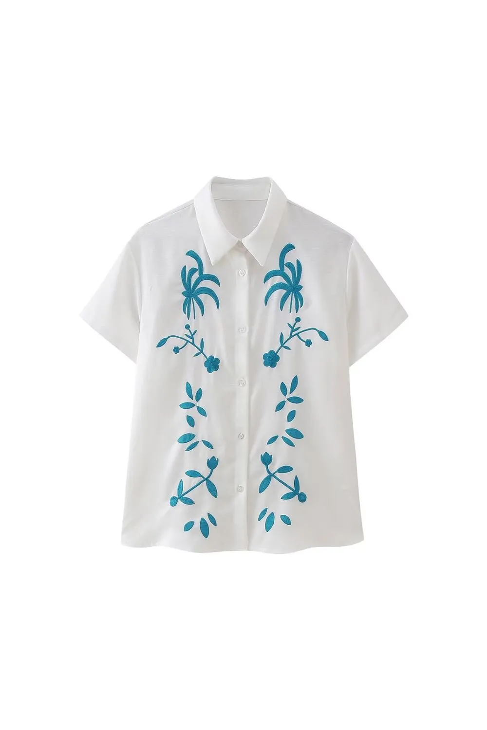 'Yevgeniya' Embroidered Short Sleeve Shirt & Shorts (Sold Seperately) sold by Goodnight Macaroon product image thumbnail 2