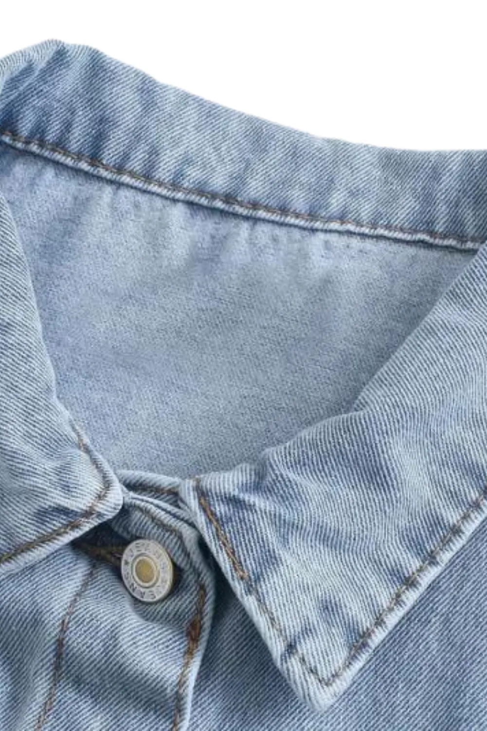 'Olivia' Cropped Denim Jacket sold by Goodnight Macaroon product image thumbnail 4