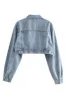 'Olivia' Cropped Denim Jacket sold by Goodnight Macaroon
