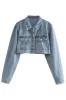 'Olivia' Cropped Denim Jacket sold by Goodnight Macaroon