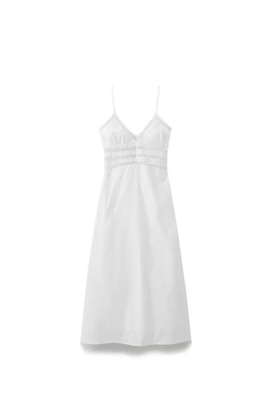 'Scarlett ' Embroidered  V-neck Strap Midi Dress sold by Goodnight Macaroon