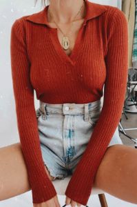 Long Sleeve Collared Top #144675 sold by Goodnight Macaroon