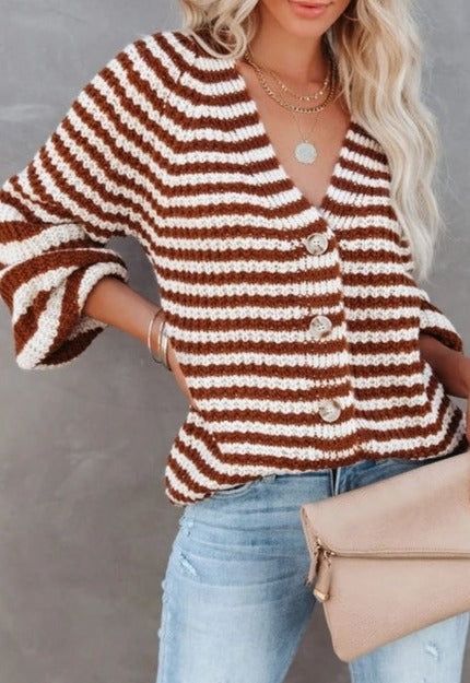 Striped Knitwear Turtleneck Sweater #71393 sold by Goodnight Macaroon