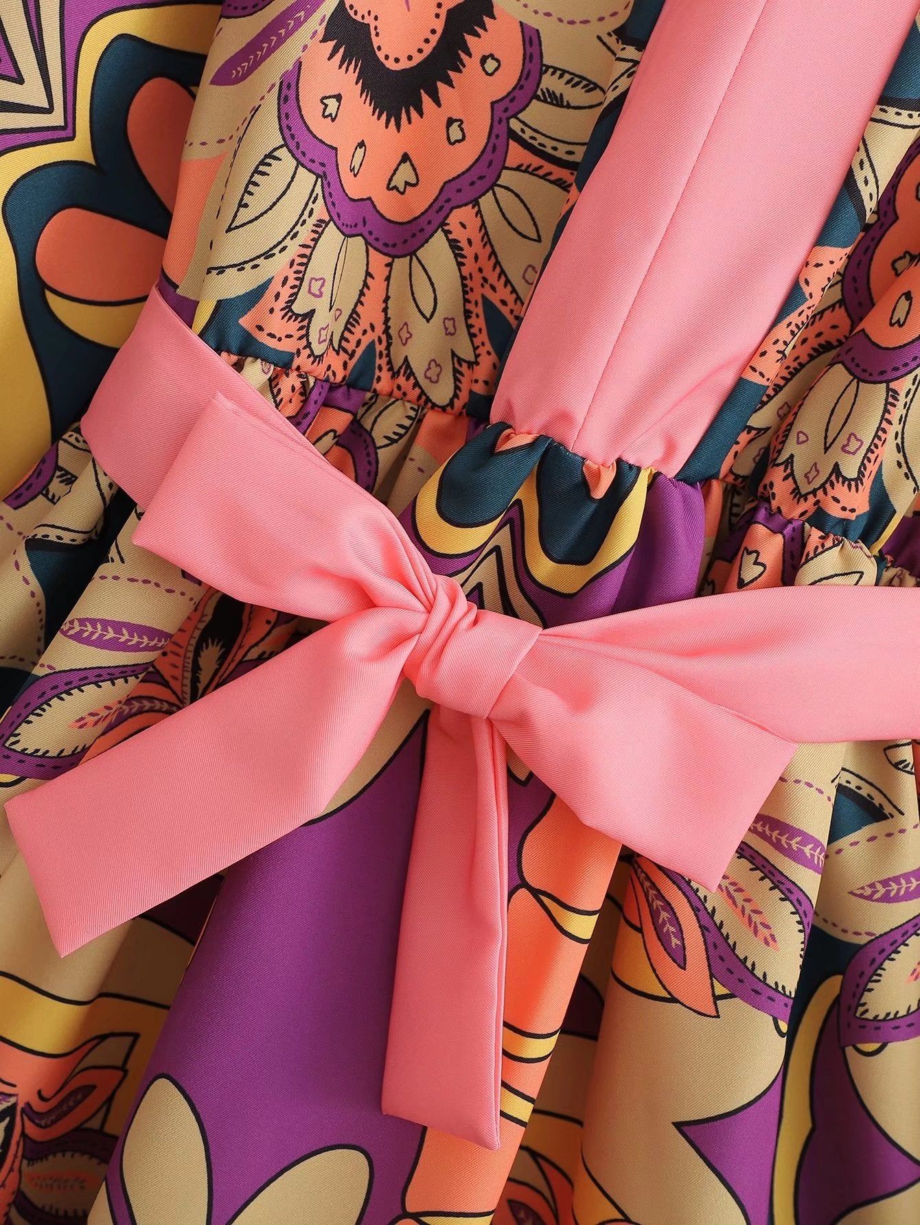 'Maya' Purple Dream Printed Dress #168947 sold by Goodnight Macaroon product image thumbnail 3