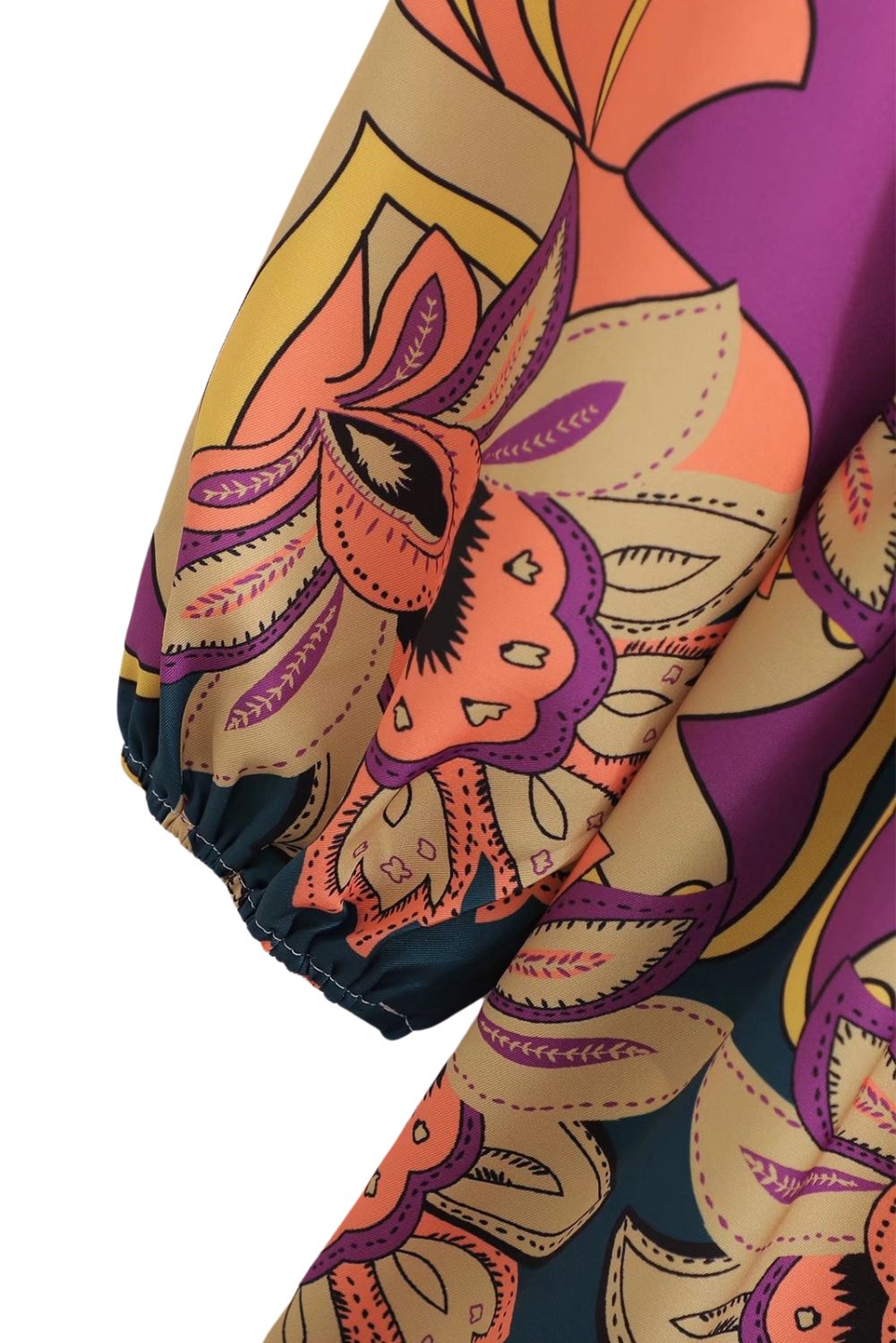 'Maya' Purple Dream Printed Dress #168947 sold by Goodnight Macaroon product image thumbnail 7