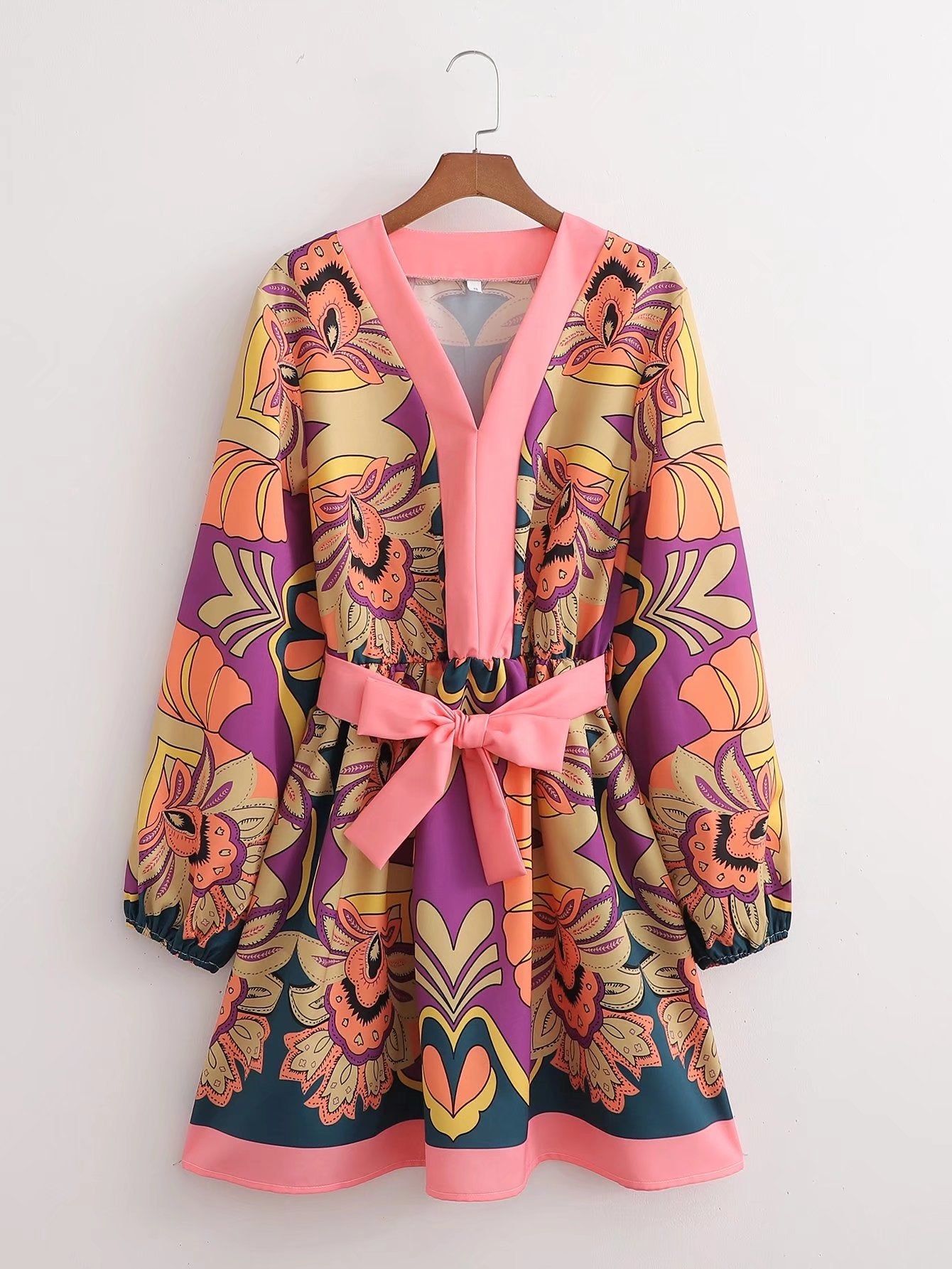 'Maya' Purple Dream Printed Dress #168947 sold by Goodnight Macaroon product image thumbnail 4