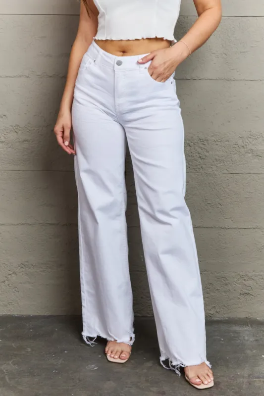 Full Size High Waist Wide Leg Jeans sold by Goodnight Macaroon