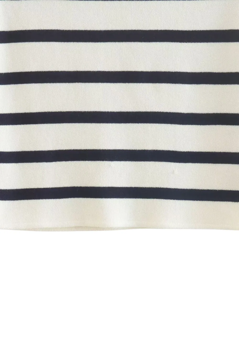 ‘Nataliya’ Round Neck Short Sleeve Striped Cropped Knit Top sold by Goodnight Macaroon product image thumbnail 5