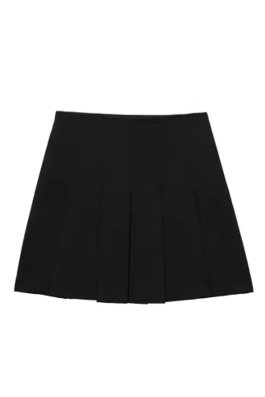 'Jackie' Wide Pleated Mini Skirt sold by Goodnight Macaroon