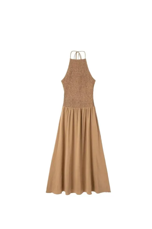 ‘Millie’ Halterneck Pleated Dress sold by Goodnight Macaroon