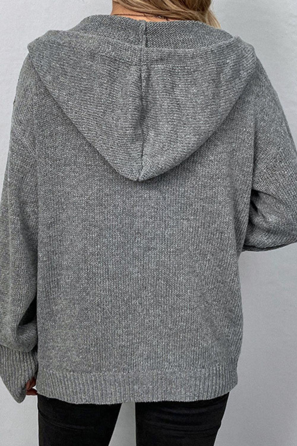 'Poppy' Buttoned Hooded Sweater (3 Colors) sold by Goodnight Macaroon product image thumbnail 5