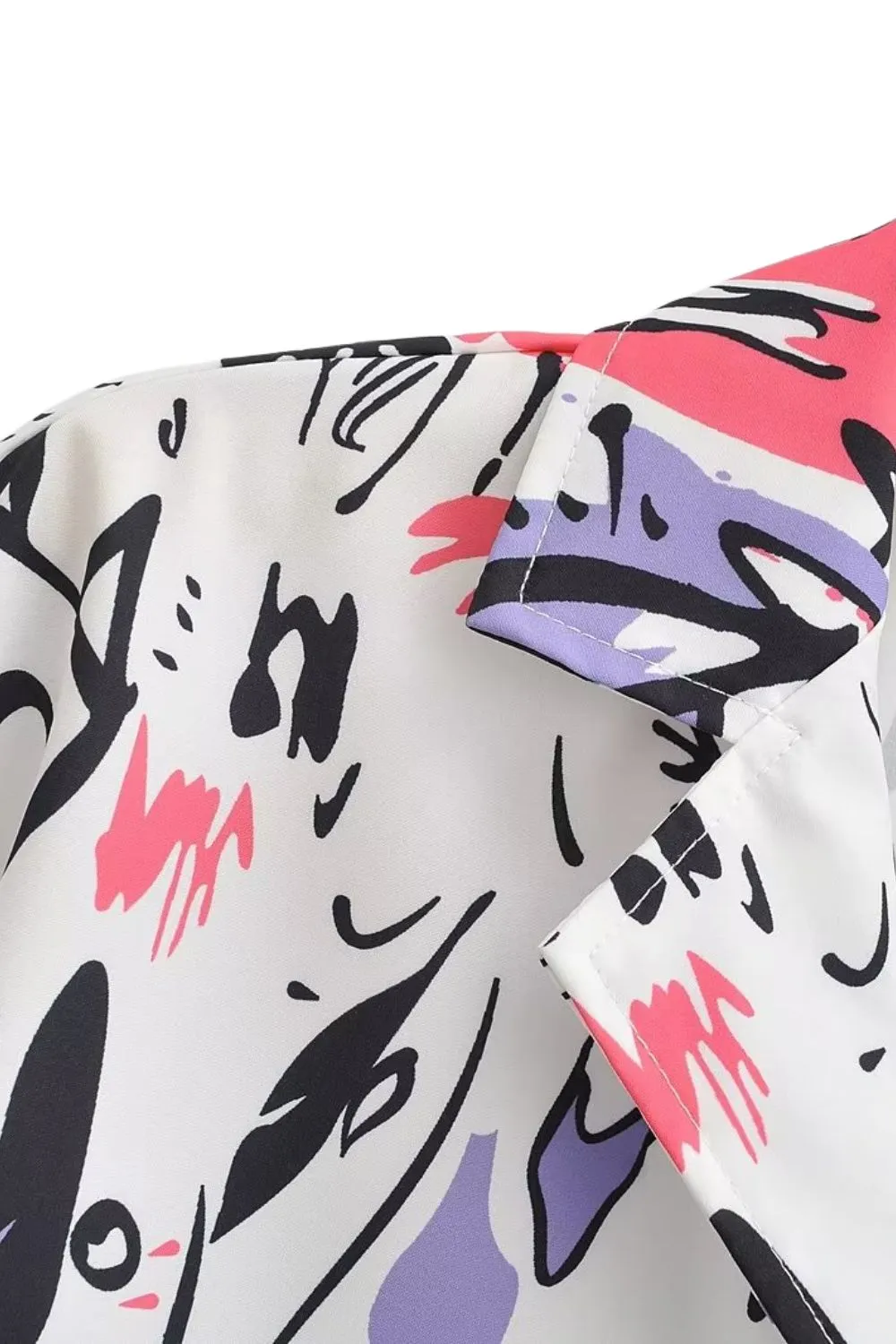 ‘Zlata’ Vintage Short Sleeve Printed Shirt Top sold by Goodnight Macaroon product image thumbnail 5