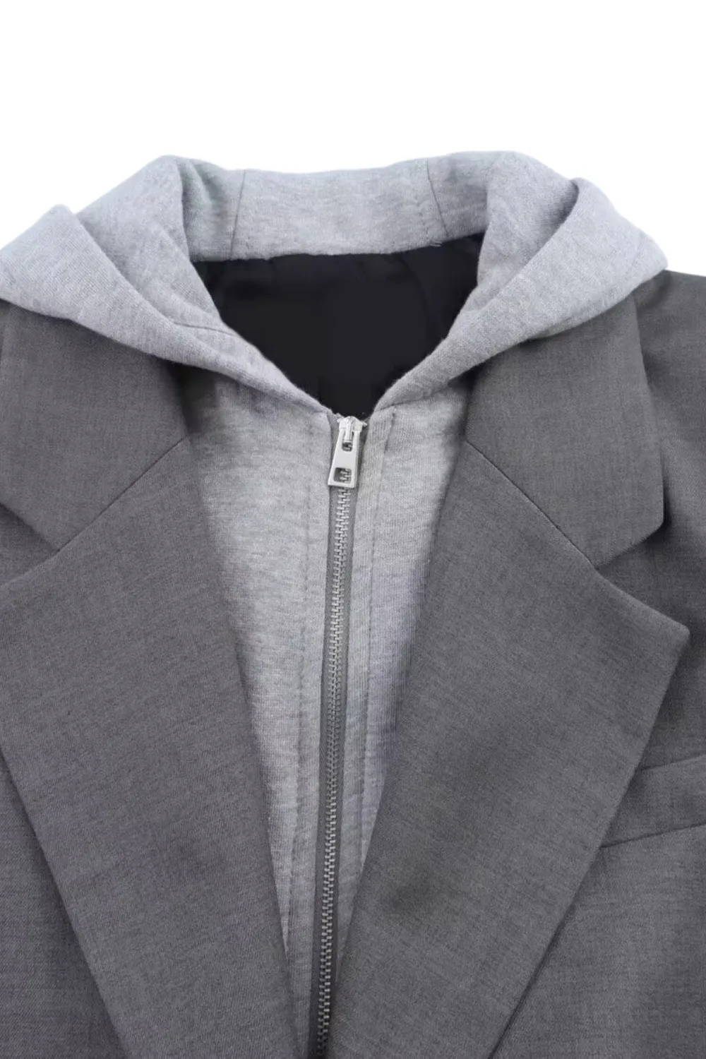 'Alice' Hooded Patchwork Suit Jacket (2 Colors) sold by Goodnight Macaroon product image thumbnail 5