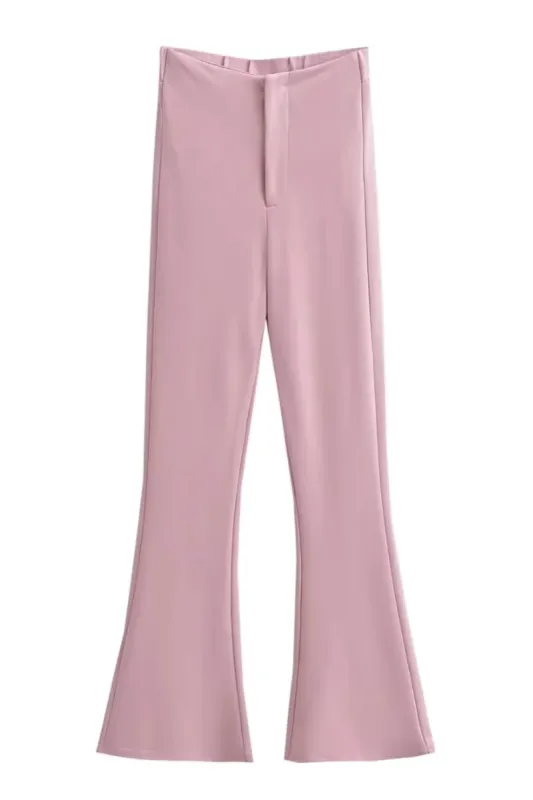 'Fia' High-Waist Slim Fit Flared Pants (4 Colors) sold by Goodnight Macaroon