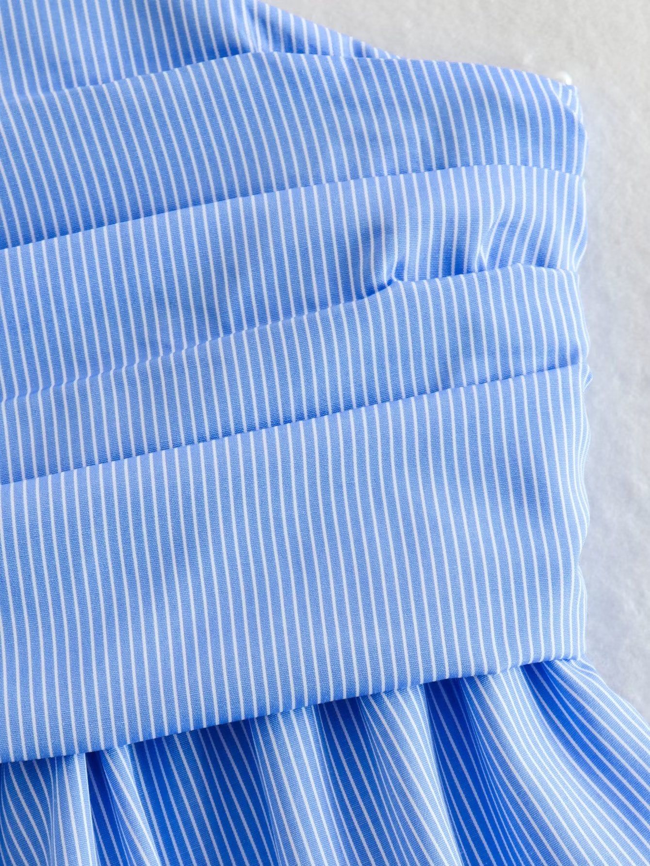 Straight Collar off Shoulder Stretch Poplin Top #186495 sold by Goodnight Macaroon product image thumbnail 4