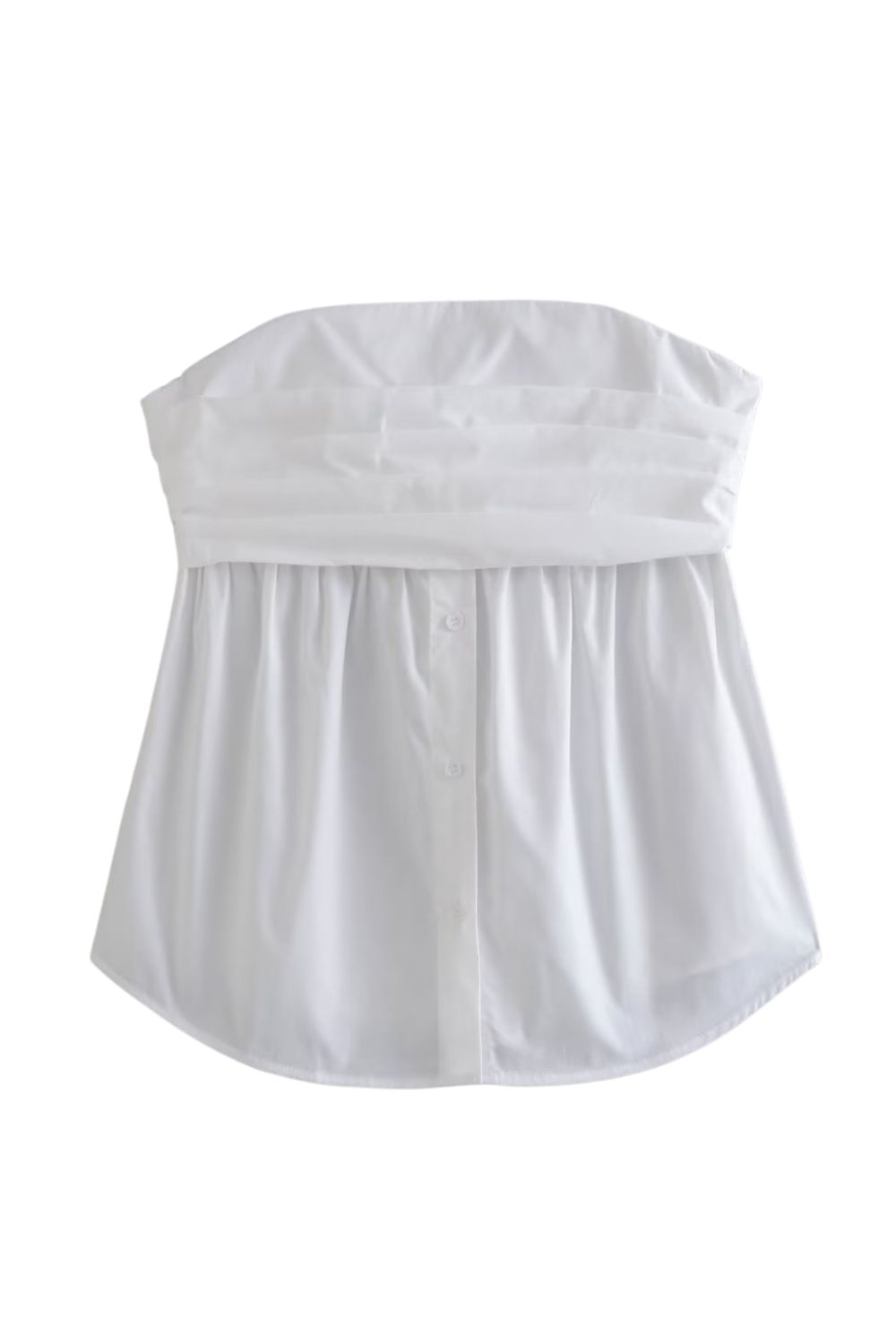 Straight Collar off Shoulder Stretch Poplin Top #186495 sold by Goodnight Macaroon product image thumbnail 3