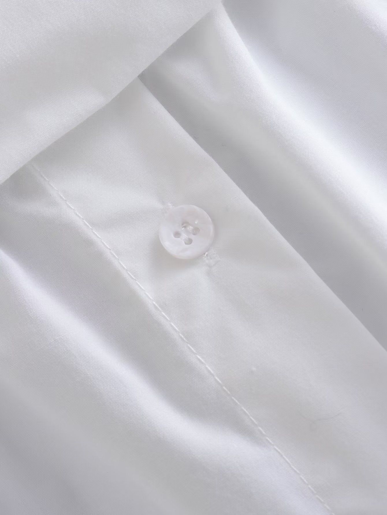 Straight Collar off Shoulder Stretch Poplin Top #186495 sold by Goodnight Macaroon product image thumbnail 8