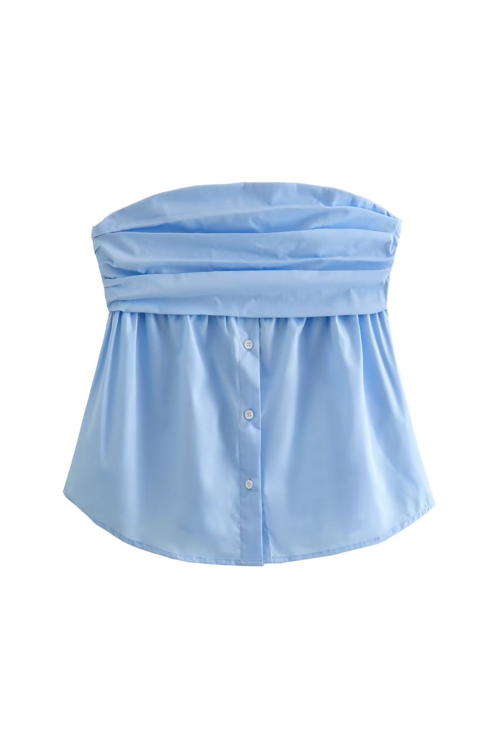 Straight Collar off Shoulder Stretch Poplin Top #186495 sold by Goodnight Macaroon product image thumbnail 2