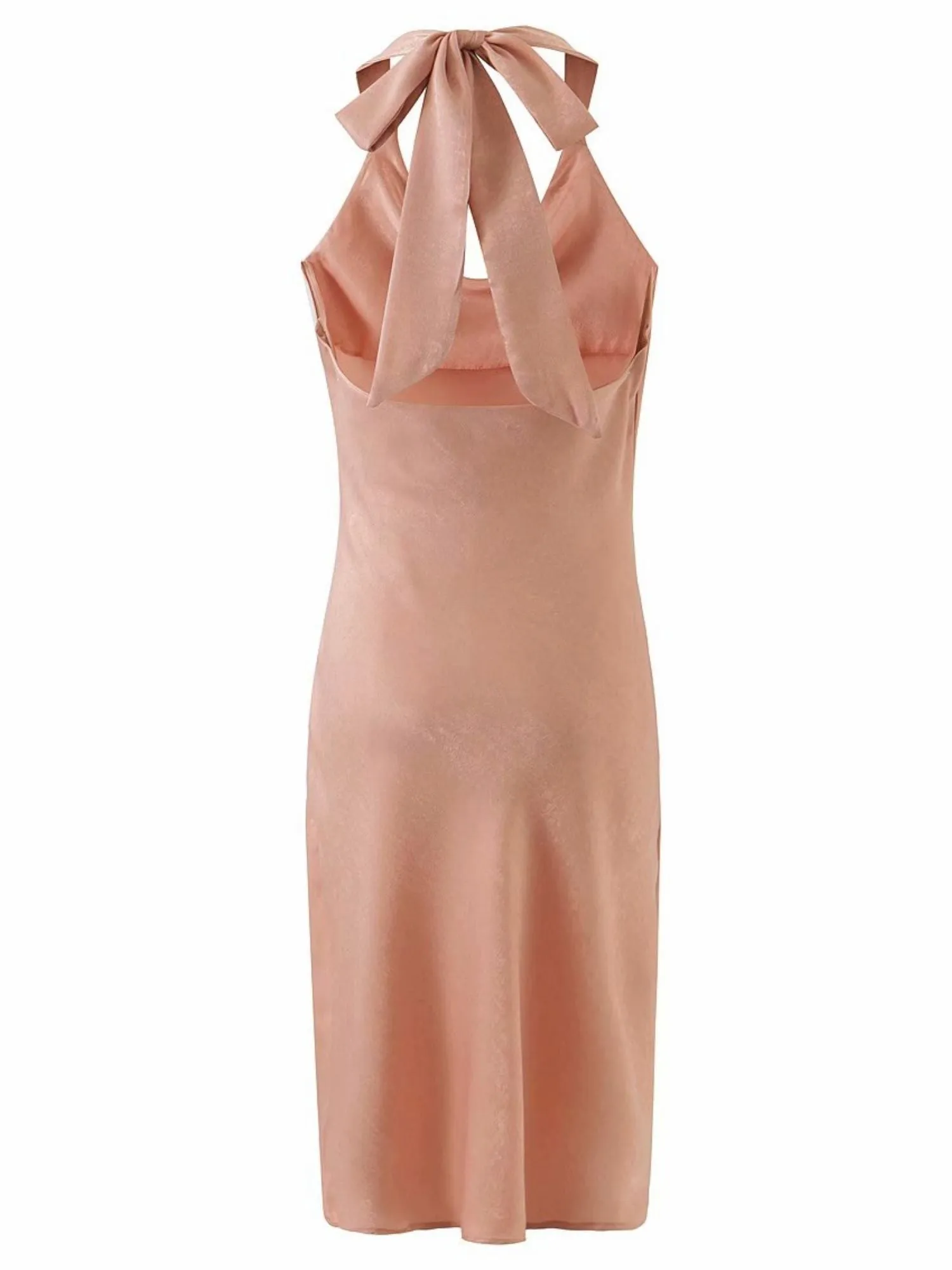 'Lucy' Halter Neck Silky Mini Dress (3 Colors) sold by Goodnight Macaroon product image thumbnail 4