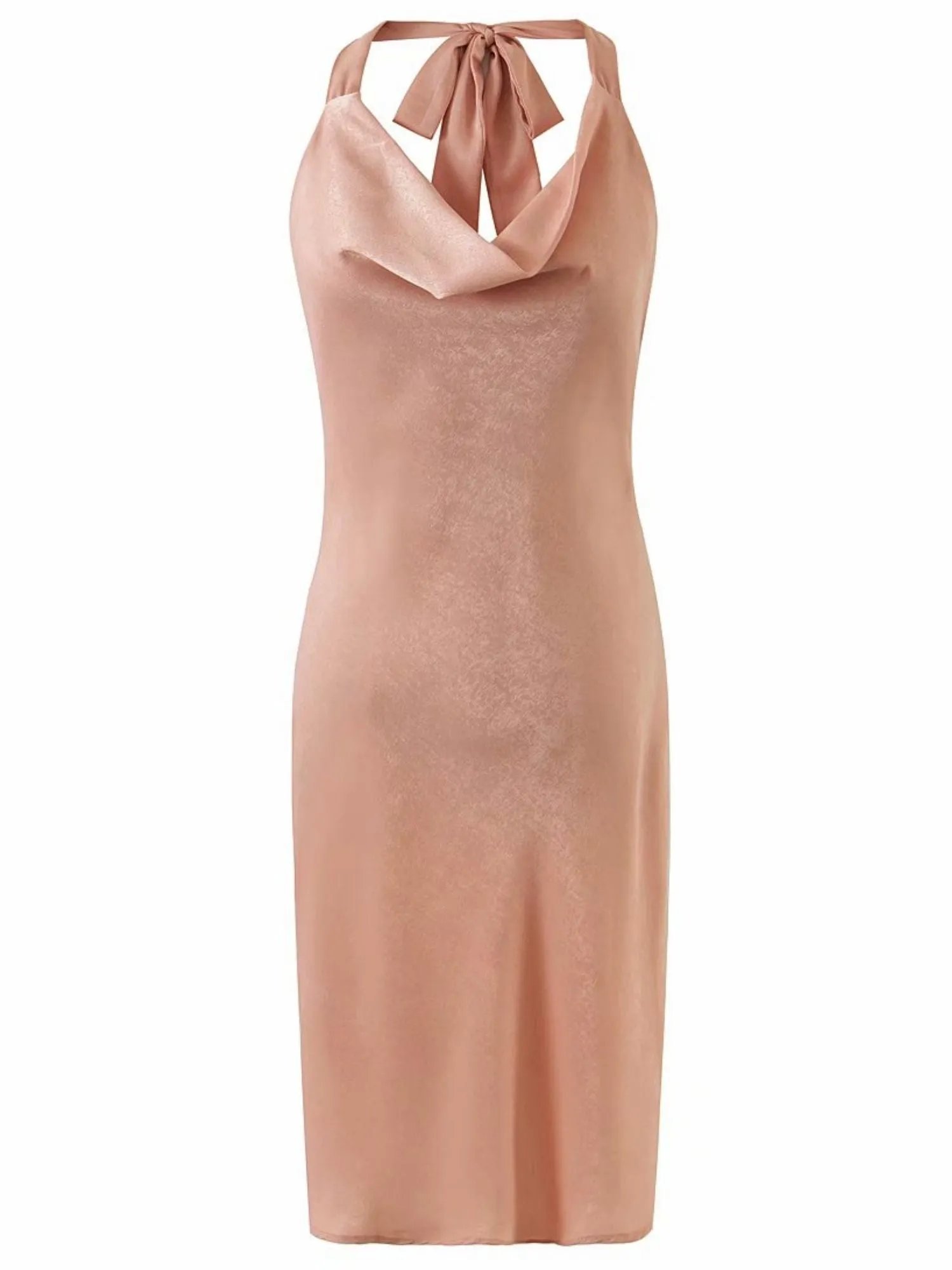 'Lucy' Halter Neck Silky Mini Dress (3 Colors) sold by Goodnight Macaroon product image thumbnail 2