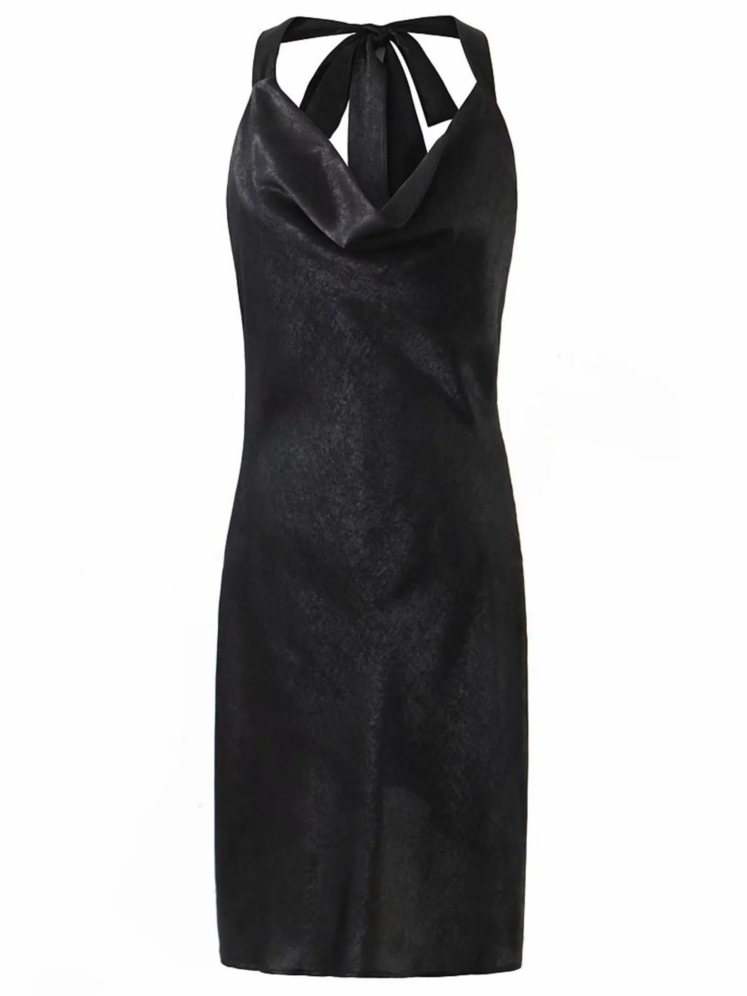 'Lucy' Halter Neck Silky Mini Dress (3 Colors) sold by Goodnight Macaroon product image thumbnail 3