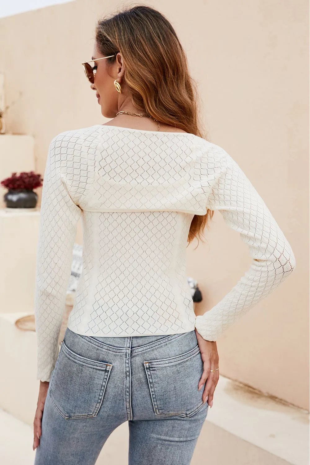 Scoop Neck Long Sleeve Knit Top sold by Goodnight Macaroon product image thumbnail 2