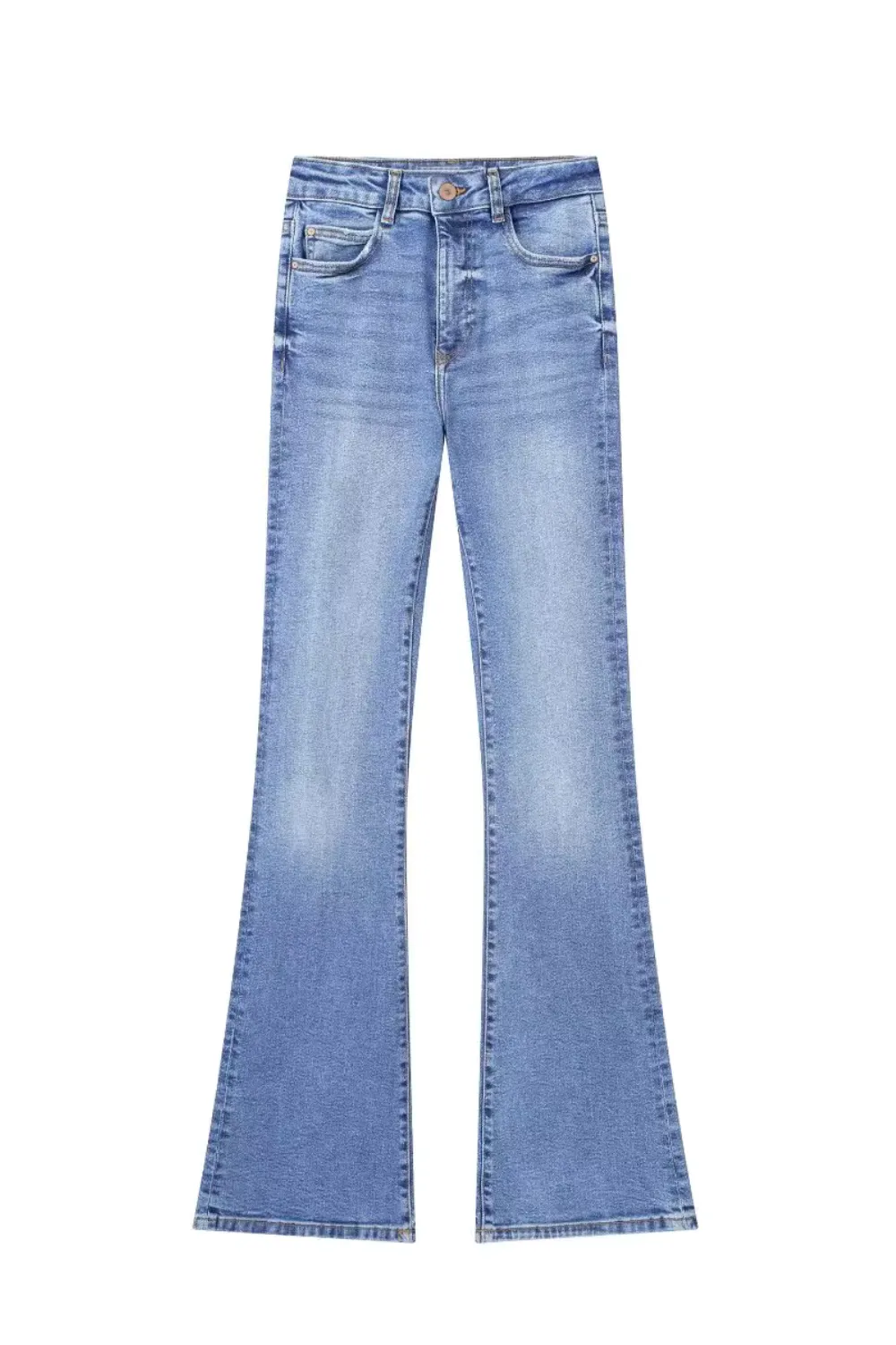 'Alina' High-Waist Flared Denim Pants (3 Colors) sold by Goodnight Macaroon product image thumbnail 3