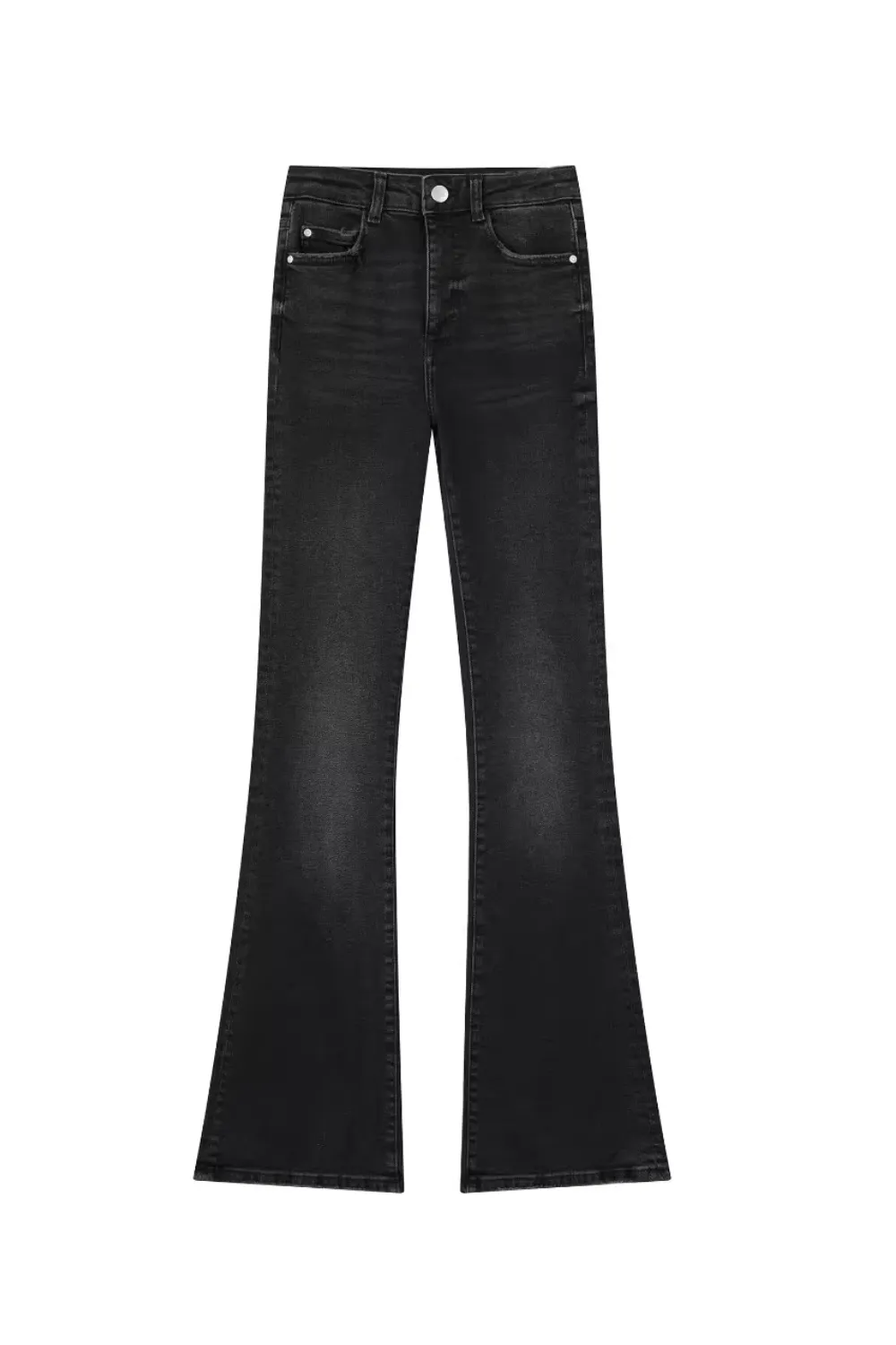 'Alina' High-Waist Flared Denim Pants (3 Colors) sold by Goodnight Macaroon product image thumbnail 2