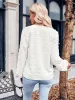 Swiss Dot Notched Neck Long Sleeve Blouse sold by Goodnight Macaroon