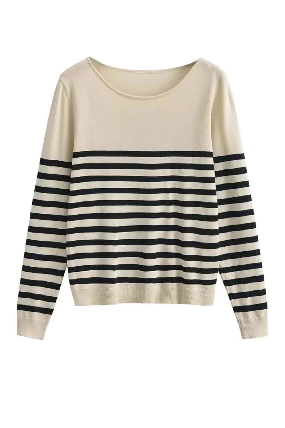 'Penelope' Round-Neck Stripe Pullover (2 Colors) sold by Goodnight Macaroon