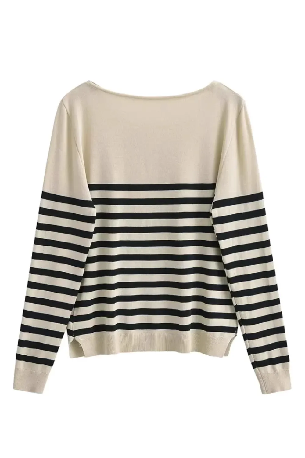 'Penelope' Round-Neck Stripe Pullover (2 Colors) sold by Goodnight Macaroon product image thumbnail 3