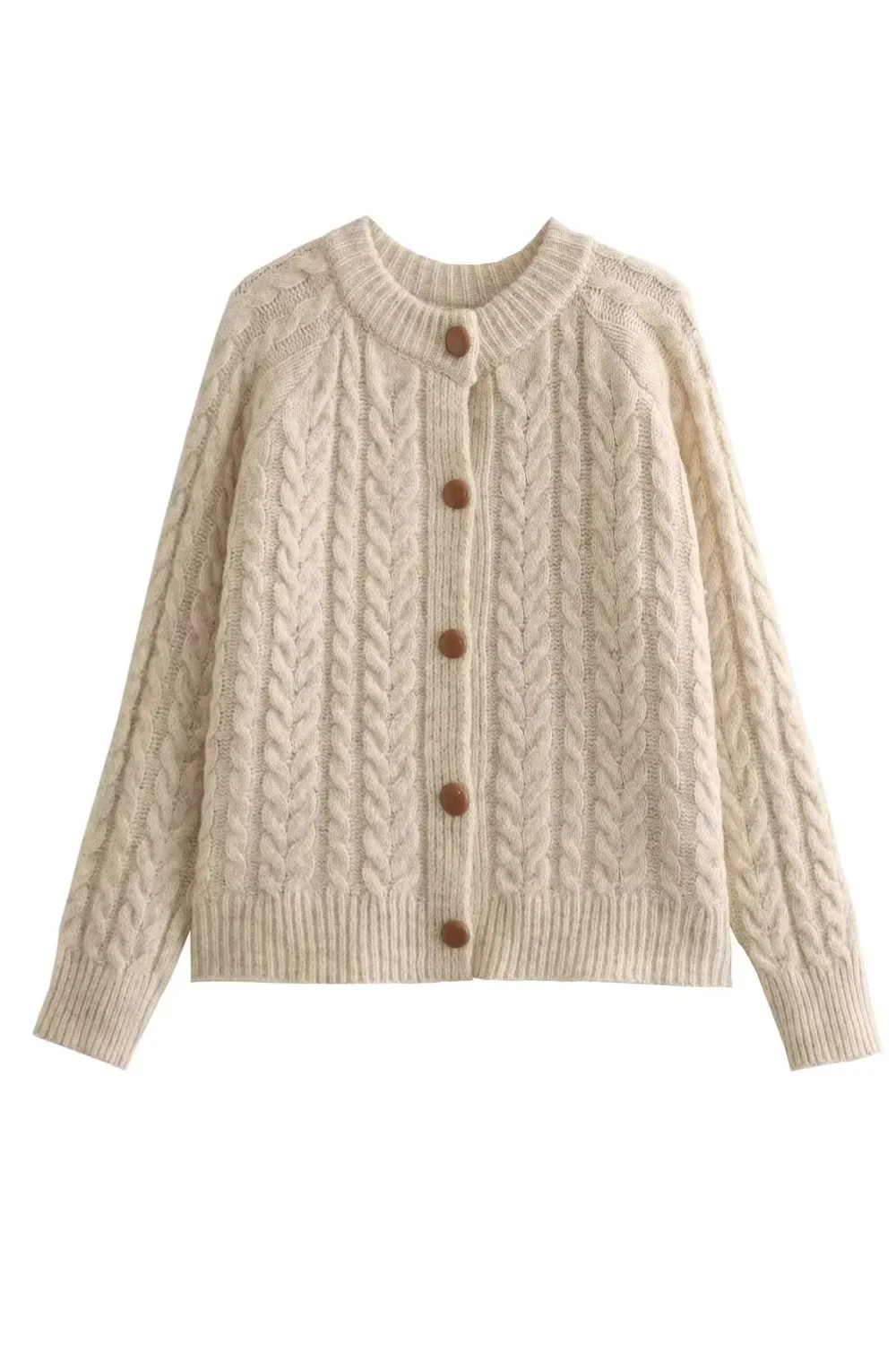 'Daisy' Cable-Knit Loose Cardigan (2 Colors) sold by Goodnight Macaroon product image thumbnail 2