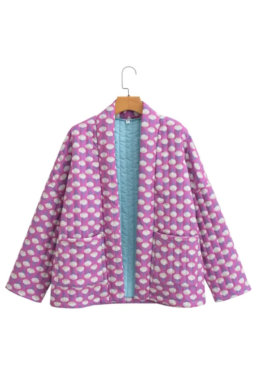 'Kim' Open-Front Quilted Cotton Jacket made by Goodnight Macaroon