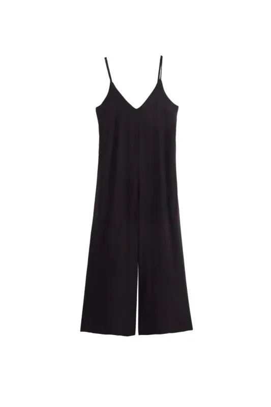 ‘Hannah’ V-neck Halter Backless Jumpsuit sold by Goodnight Macaroon